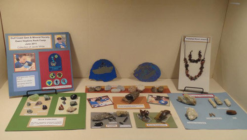 Beautiful exhibit by one of our junior rockhounds